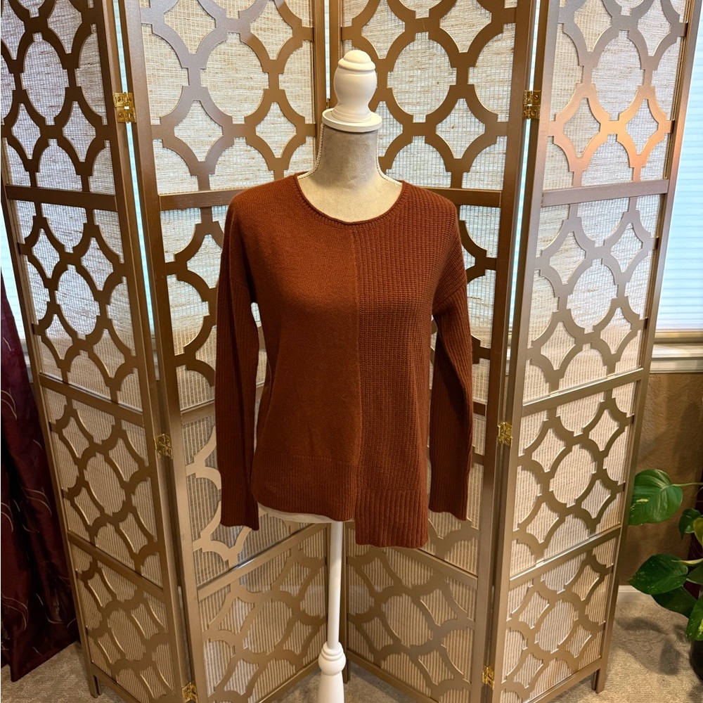 Chestnut 100% Cashmere Knit Sweater